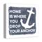 Home Is Where You Drop Your Anchor Canvas Wall Art